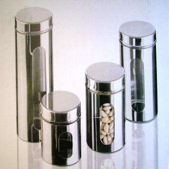 4Piece Stainless steel / glass Container set