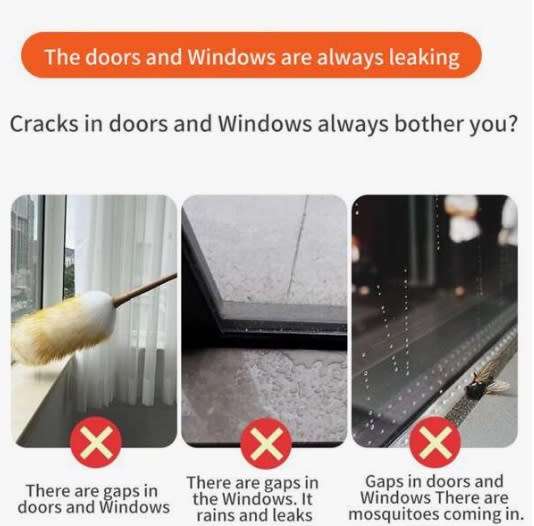 1 Roll Of Draft Proof Tape And 1 Pair Of Scissors, Transparent Window Windproof & Rainproof (10m)