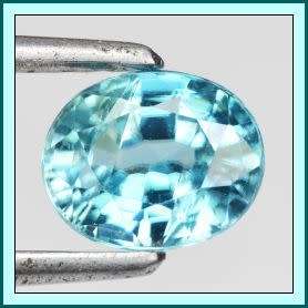 Natural Blue Zircon Oval 1.23ct