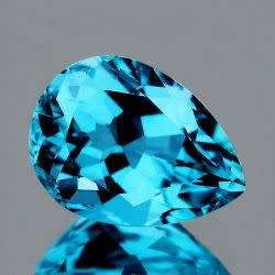AAA NATURAL TOP SKY BLUE TOPAZ 7.80ct IF (14x11mm) PRICE REDUCED SITE WIDE
