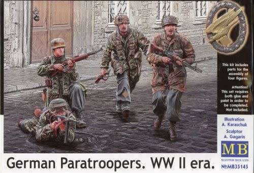 Master Box Ltd Model, German Paratroopers WWII Era - 1/35 Scale