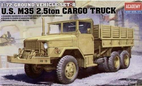 Academy Model, US M35 2.5 Ton Cargo Truck. 1/72 Scale