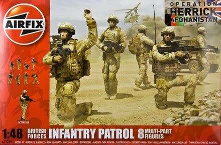 Airfix Model, British Forces Infantry Patrol 1/48 Scale