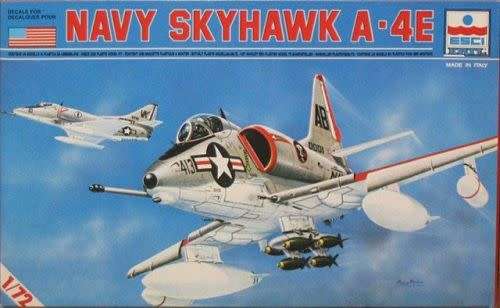 ESCI Model, Navy Skyhawk A-4E 1/72 Scale