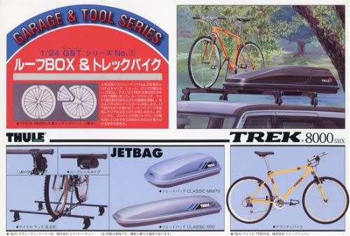 Fujimi Model, Roof Bars, Roof Box and Mountain Bike