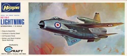 Hasegawa Model, BAC Lightning F.Mk-6  - British Royal Air Force Fighter