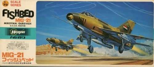 Hasegawa Model, Fishbed MIG-21 Mikoyan / Gurevich U.S.S.R. Fighter