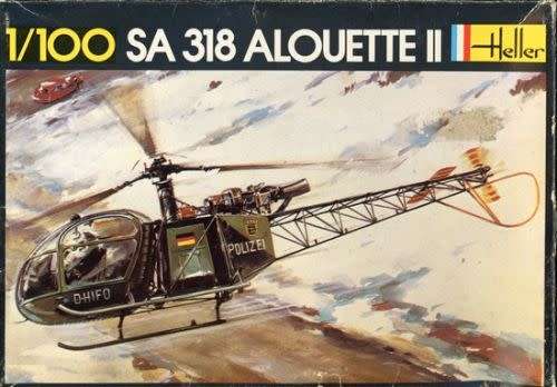 Heller, SA 318 Alouette II 1/100 Scale