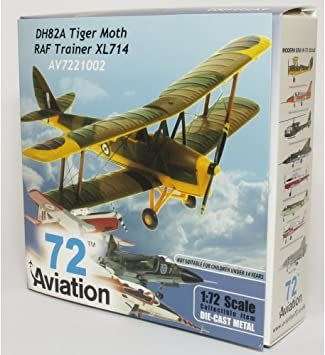 72 Aviation Model, DH82A TIGER MOTH RAF TRAINER XL714