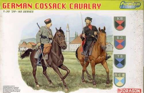 Dragon Model, WWII German Cossack Cavalry (2 Figures, 2 Horses) (Premium)
