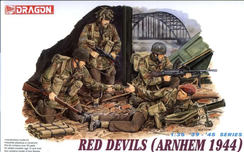 Dragon Model, Red Devils +4 Figures (Arnhem 1944) 1/35 Scale