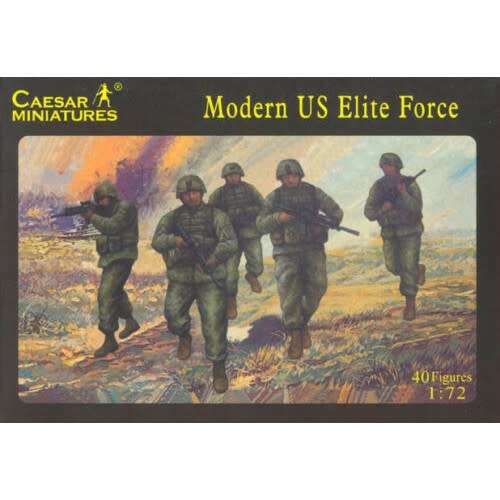 Caesar Miniatures Model, Modern US Elite Force - 40 FIGURES 1/72 Scale