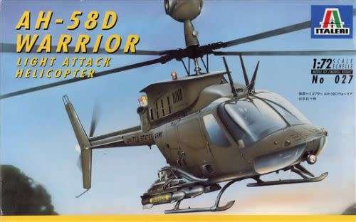 Italeri, AH-58D Warrior Helicopter Model Light Attack 1/72 Scale