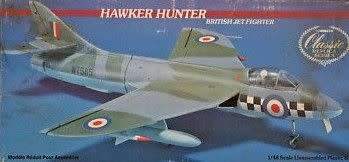LINDBERG Model, HAWKER HUNTER 1984 VINTAGE MODEL BRITISH JET FIGHTER AIRCRAFT