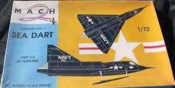 Mach 2 Model, Convair YF2Y - 1 Sea Dart - First U.S. Jet Seaplane 1/72 Scle