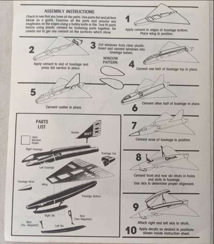 Rare Plane Model, Navy Experimental Delta Wing Seaplane Fighter - Convair XF2Y-1