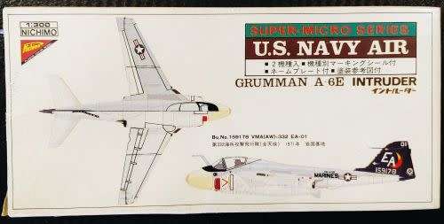 U.S Navy Air Model LTV F-8E Crusader / Grumman A-6E Intruder Set - Rare Vintage