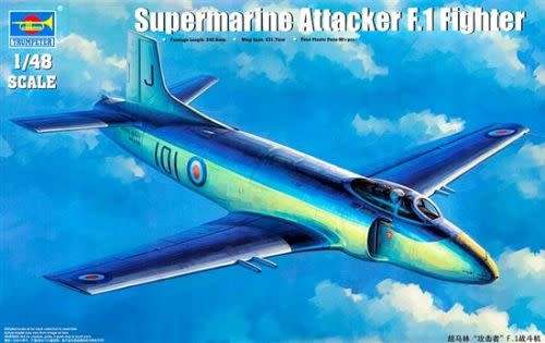Supermarine Attacker F1 Fighter Military Aircraft Plane Kit