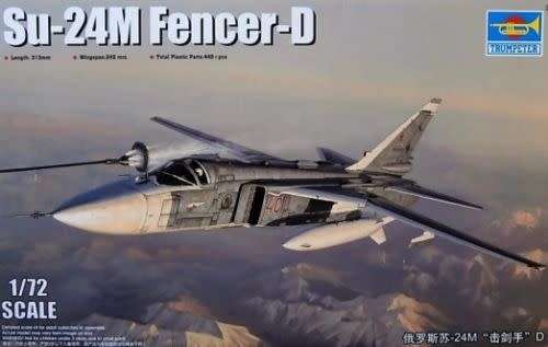 Trumpeter, Su-24m Fencer-D Model Aircraft Kit 1/72 Scale