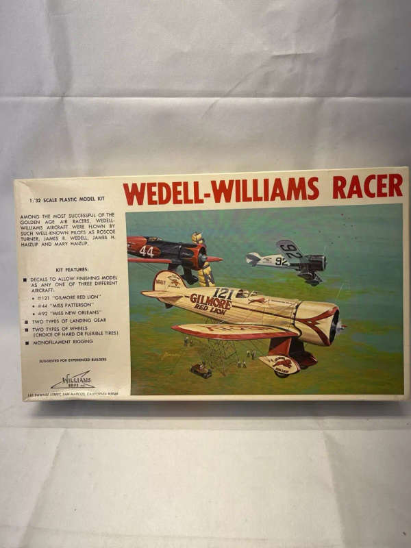 Wedell-Williams Racer Airplane Model Kit Williams Bros.