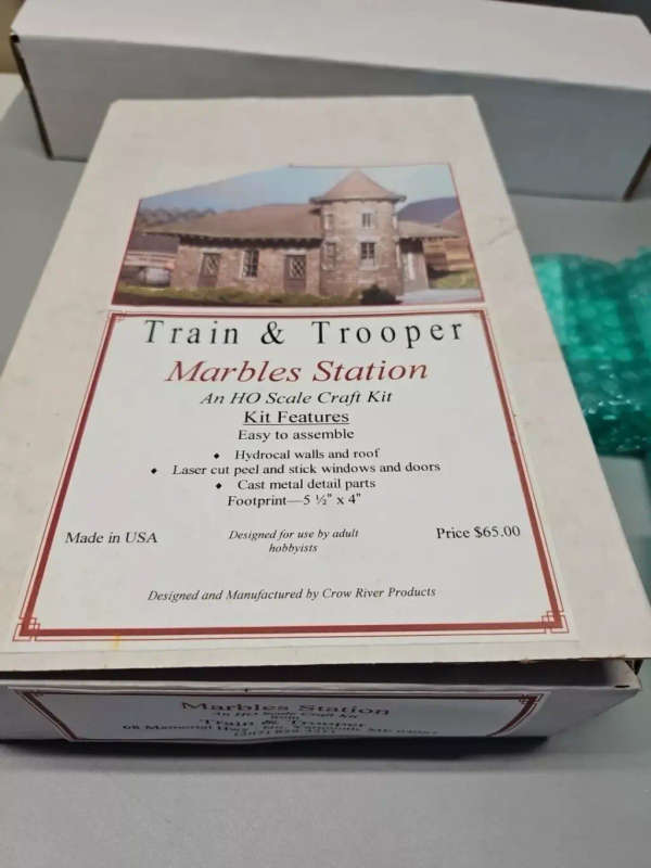 Train & Trooper Marbles Station Crow River Products HO Scale Kit.