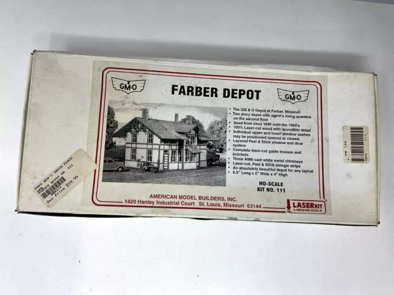 Farber Depot, Kit (Laser Cut) HO Scale American Model Builders HO #111