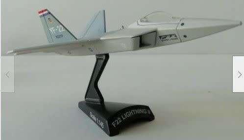 Del Prado, F22 Lightning II Diecast Model USAF, Prototype, 1/145 Scale