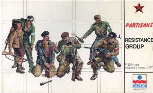ESCI Model, Partisans Resistance Group 1/35 Model Kit Vintage
