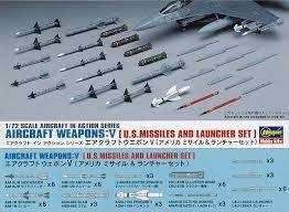 Aircraft Weapons V (US Missiles & Launcher Set) Hasegawa 1/72 X72-9 (35009)