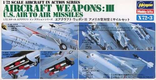 Aircraft Weapons : III US Air To Air Missiles Hasegawa X72-3 1/72 Scale