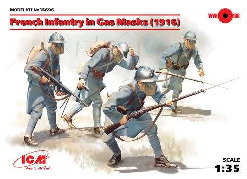 French Infantry in Gas Masks (1916) ICM | No. 35696 | 1:35