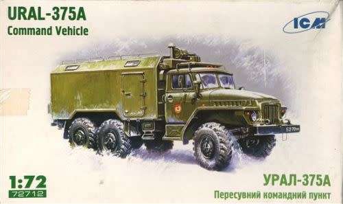 Ural-375A Soviet Mobile Command Vehicle 1/72 Scale Plastic Model Kit ICM 72712