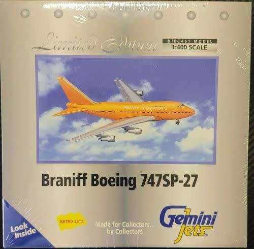 Boeing 747SP Braniff International Airways Gemini Jets | No. GJBNF009 | 1:400