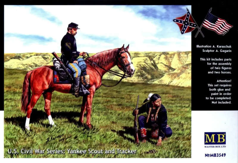 U.S. CIVIL WAR SERIES: YANKEE SCOUT AND TRACKER 1/35 SCALE MASTER BOX 3549