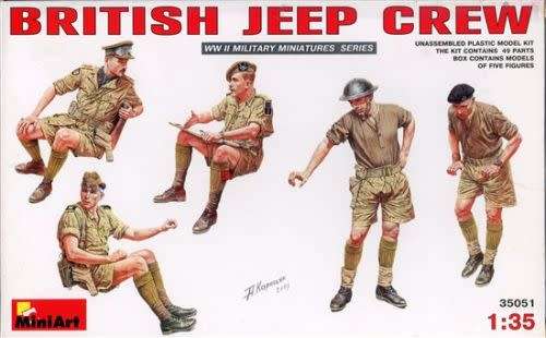 British Jeep Crew WWII Military Miniatures Series - MA35051 - MiniArt - Plastic Model  1/35