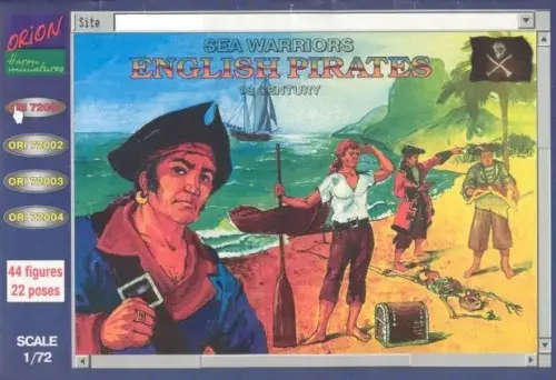 English Pirates Sea warriors 18th Century model kit scale 1/72 Orion 72001