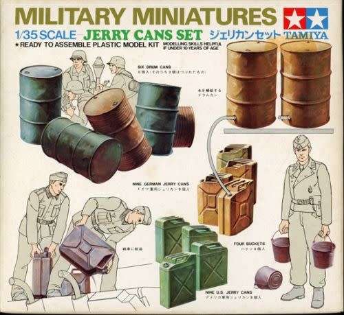 Military Miniatures Jerry Cans Set - Tamiya 1/35 Scale #35026