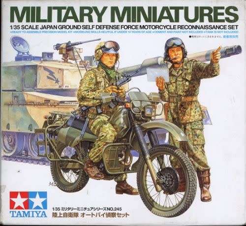 Military Miniatures Japan Ground Self Defense Force Motorcycle Reconnaissance Set 1/35 Scale #35241