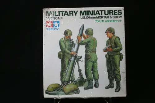Tamiya, Military Miniatures U.S. 107mm Mortar & Crew 1/35 Scale #3619