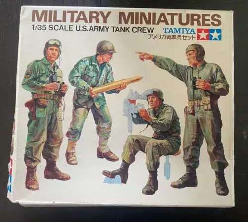 Military Miniatures U.S. Army Crew Tamiya 1/35 Scale #35004,  Plastic Kit