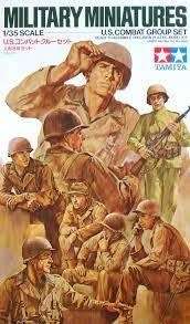 Military Miniatures U.S. Combat Group Set Tamiya 1/35 Scale #35080,  Plastic Kit
