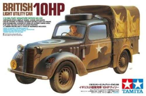 Military Miniature British Light Utility Car 10HP Series #308 Tamiya 35308