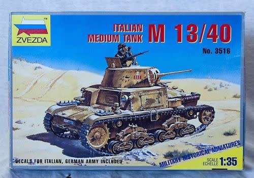Italian Medium Tank M 13/40 Plastic Model Kit Zvezda 3516