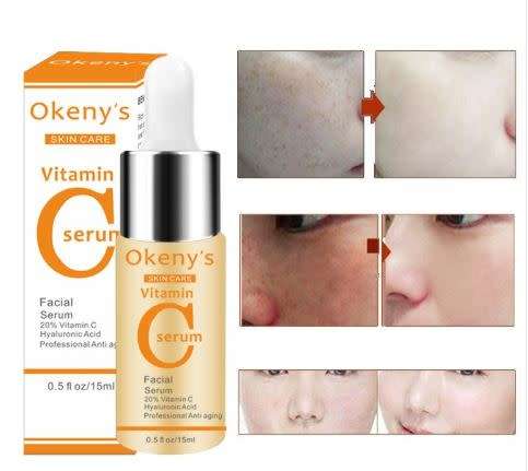 Vitamin C Whitening Face Serum Hyaluronic Acid Face Cream, Remover  of Freckles