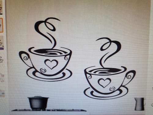 COFFEE KITCHEN DECOR - VINYL - 2 OFF