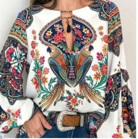 Women Bohemian  Size Small to Medium Blouse  - Vintage