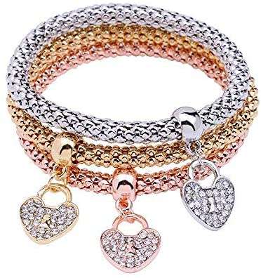 HEART SHPAED BRACELET SET - STUNNING GIFT