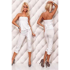 STUNNING WHITE JUMPSUIT - COTTON SIZE 32/34