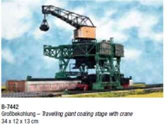 coaling station - N scale - Kibri model 7442 Gelsenkirchen (large - 340 x 120 x 130 mm)