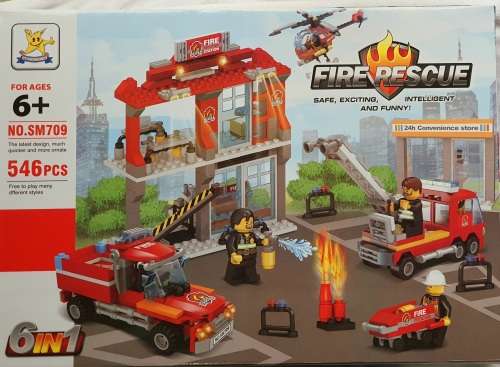TOY BUILDING BLOCKS. FIRE AND RESCUE